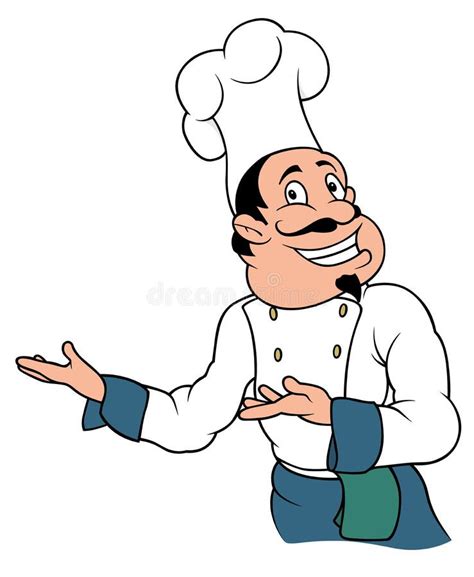 Smiling Chef Cook Cartoon Character Stock Vector Illustration Of