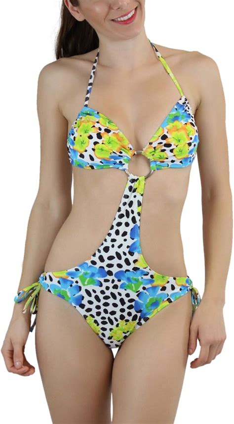 Tobeinstyle Women S One Piece Ring Monokini Swimsuit W Side Cut Out Jane Green At Amazon Women