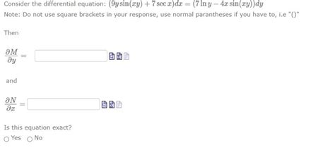 Solved Consider The Differential Equation