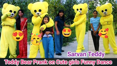 🤣🤣 Teddy Bear Prank On Cute Girls And Funny Dance Irritating People 🤣