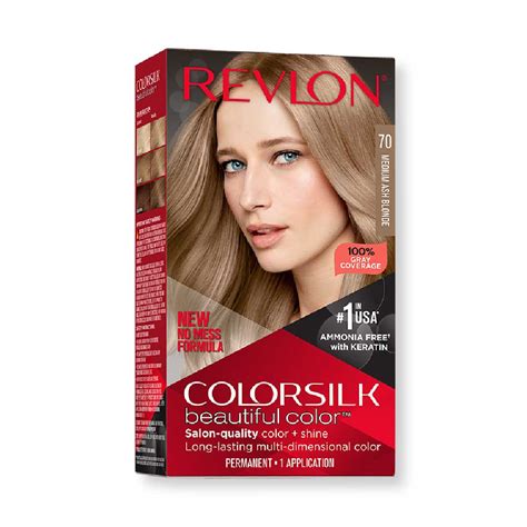 Revlon ColorSilk Beautiful Hair Color Medium Ash Blonde (70) - Azad ...