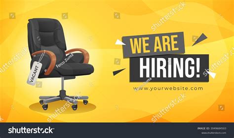 We Hiring Vacant Chair Illustration Job Stock Vector Royalty Free