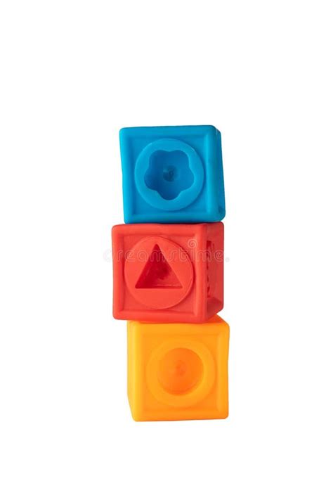 Selective Focus Childrens Rubber Cubes Stock Photo Image Of