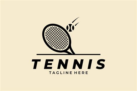 Tennis Rackets And Ball Silhouette Logo Graphic By Hfz Creative Fabrica