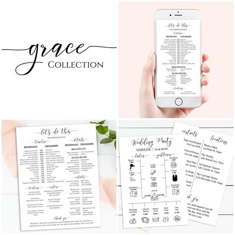 Wedding Template Bundle Minimalist Elegant Wedding Theme - Etsy