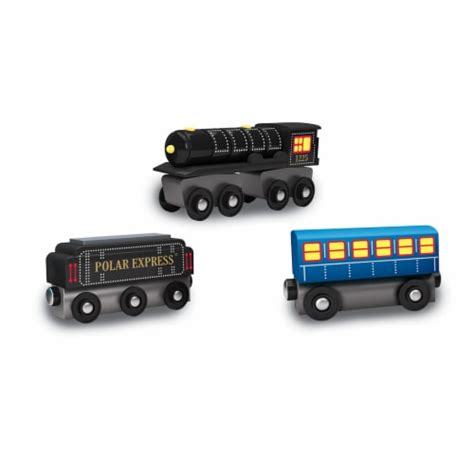 MasterPieces Wood Train Sets The Polar Express 3 Piece Train Set 1