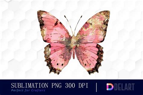 Glitter Pink Butterfly Graphics Clipart