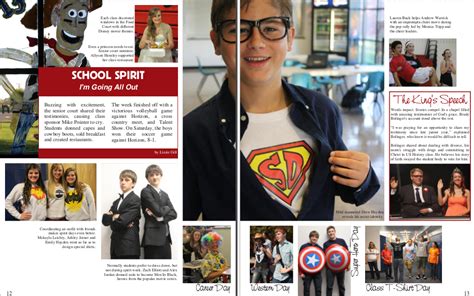 Yearbook Page Spread About School Spirit Homecoming Week Yearbook