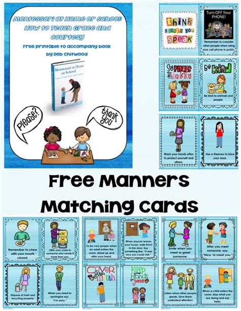 Learning About Manners Free Printables And Ideas