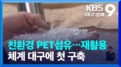 친환경 Pet섬유재활용 체계 대구에 첫 구축 Kbs 20230224 Youtube