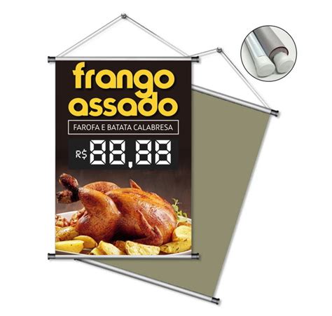 Banner Frango Assado Tamanho 65x100cm Mod001 Produtos Elo7