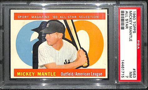 Lot Detail Topps Mickey Mantle All Star Psa