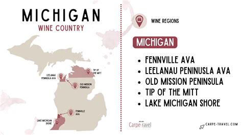 Michigan Wine Tasting Map