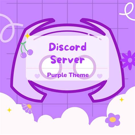 The Word Discord Server Purple Theme Is Displayed In Front Of A