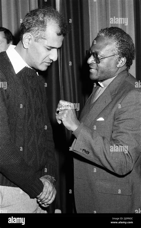 Bishop Desmond Tutu At Kings College For A Press Conference Pictured