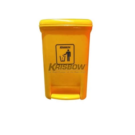 Jual Tempat Sampah Dust Bin Yellow L With Pedal Krisbow Jakarta