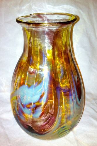 Hand Blown Glass Vase Glass Art Blown Glass Art Glass Artwork