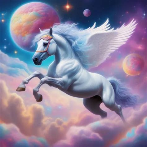 A Beautiful Hyper Realistic Pegasus In The Style Of