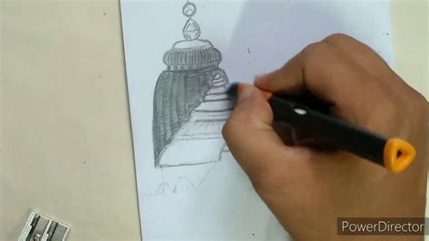 Puri Odisha Jagannath Temple Pencil Sketch Drwaing