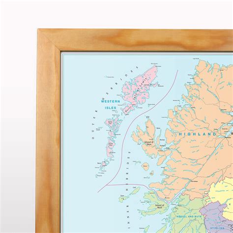 Wall Maps - Scotland Road Map - Laminated Wall Map