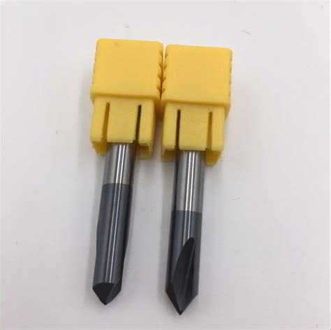 Pcs Mm Degree Solid Carbide Chamfer End Mills Flute Chamfer