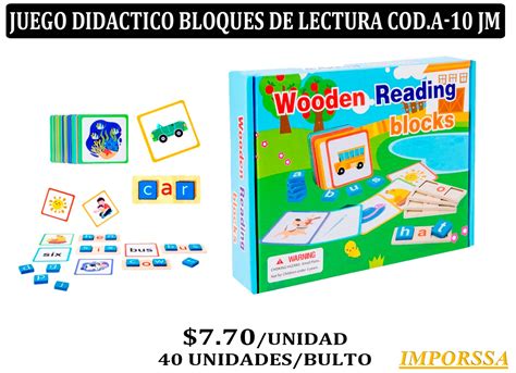 JUEGO DIDACTICO BLOQUES DE LECTURA COD A 10 JM Imporssa