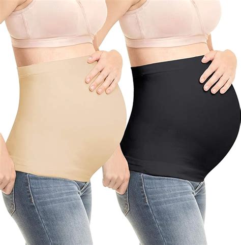 Fodlmeen Seamless Belly Band For Pregnancy Womens Maternity Non Slip Silicone Stretch Pregnancy