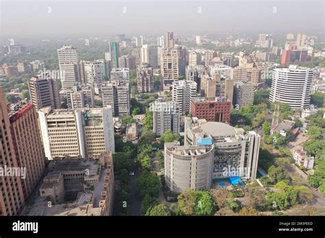 Aerial View Of Connaught Place Located At New Delhi India Stock Photo