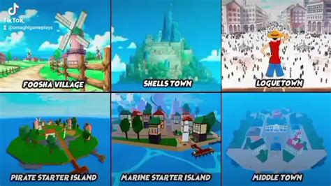 Todas As Ilhas De One Piece Em Blox Fruits SEA 1