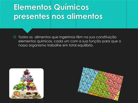 Ppt Elementos Qu Micos Nos Alimentos Powerpoint Presentation Free