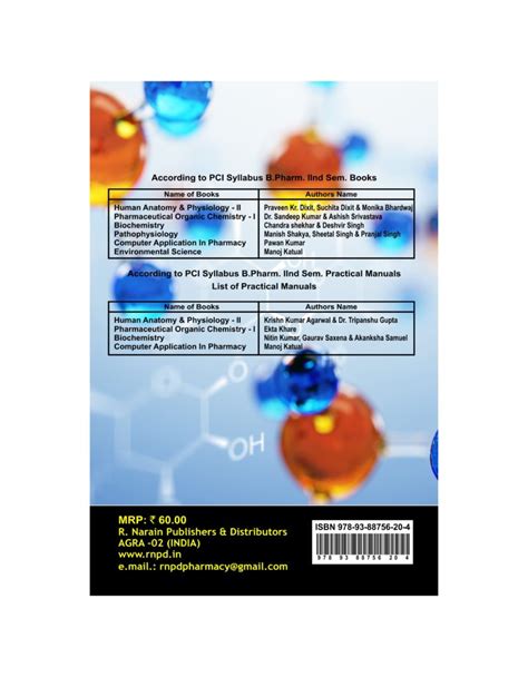 Practical Manual Of Pharmaceutical Organic Chemistry I B Pharm Books