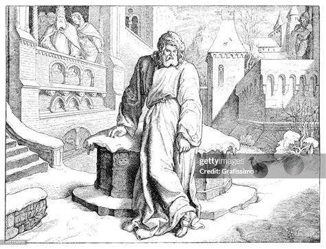 Roman Emperor Henry Iv Walk To Canossa Italy Illustration 1881 High-Res ...