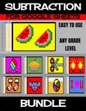 Beach Digital Pixel Art Magic Reveal Subtraction Google Sheets