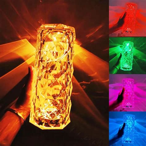 Rose Light Shadow Crystal Lamp Romantic Diamond Led Night Light Usb