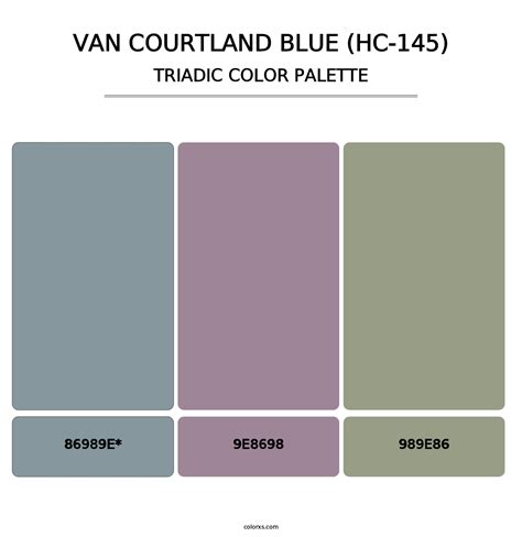 Benjamin Moore Van Courtland Blue HC 145 Paint Coordinating Colors