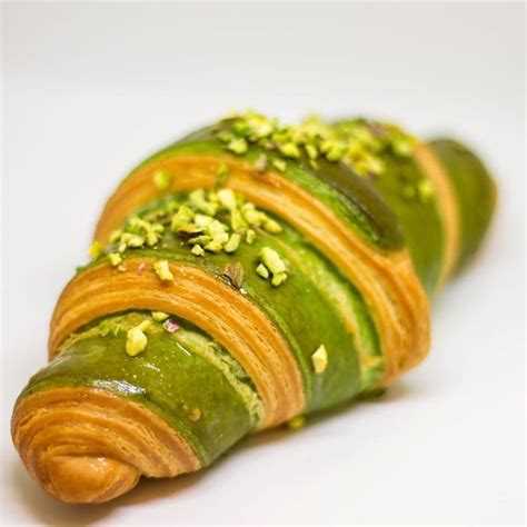 Pistachio Bicolore Croissant With Pistachio Cream