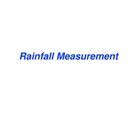 PPT - Rainfall Measurement PowerPoint Presentation, free download - ID ...