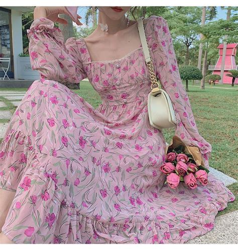 Library Scouring Fairycore Dress In 2022 Elegant Floral Dress Womens