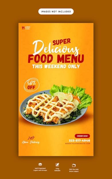 Free Psd Food Menu And Delicious Pizza Instagram And Facebook Story