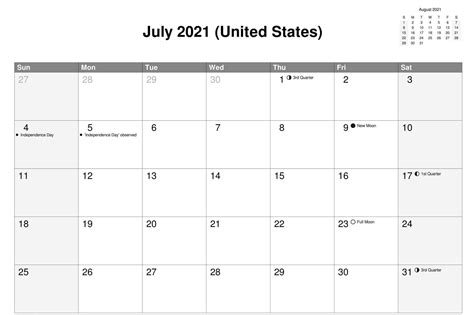 USA Holidays Calendar July 2021 | Holiday calendar, Usa holidays, Usa ...