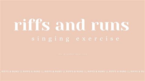 Riffs And Runs Singing Exercise For Beginners Youtube