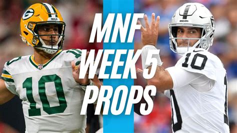 Monday Night Football Nfl Player Props 2023 Packers Vs Raiders Week