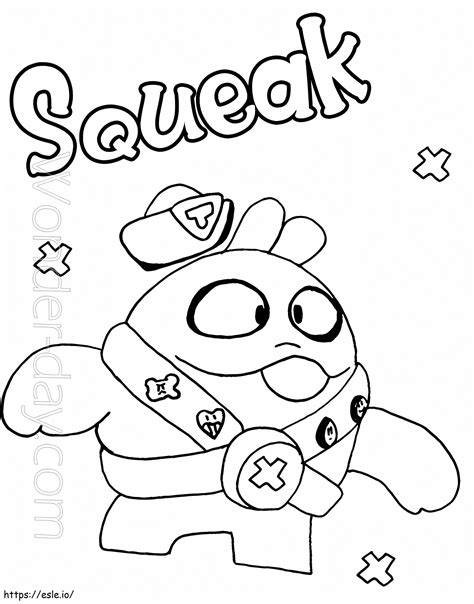 Squeak Z Brawl Stars Kolorowanka