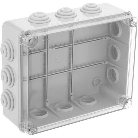 Caja Estanca De Superficie Rectangular Transparente Ip X X Mm