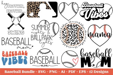 Baseball Svg Bundle Baseball Mom Svg Graphic By Rumi Design · Creative Fabrica