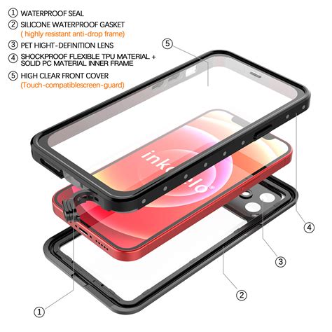 Inkolelo Coque Tanche Iphone Waterproof Ip Degr S Full Body