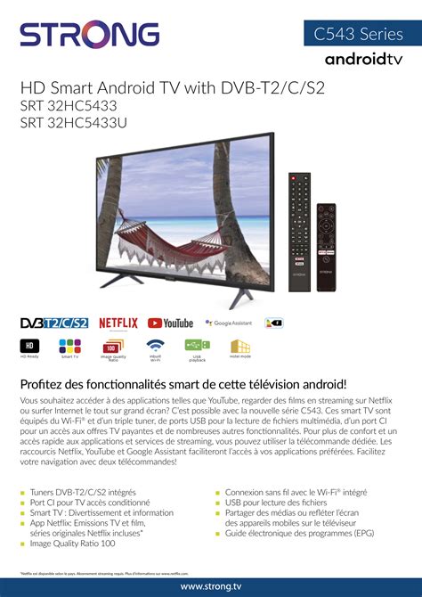 Strong Hc Hd Smart Android Tv With Dvb T C S User Manual