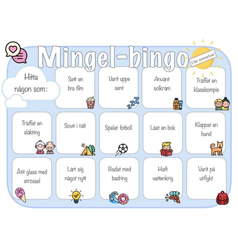 Mingel Bingo Hitta N Gon Som Teach Academy