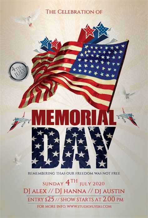 Memorial Day Templates Free Effortlessly Customize Invitations Banners