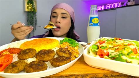 Asmr Meat Balls And Rice🥩🍚موکبانگ شامی【mukbang Eating Show】 Youtube